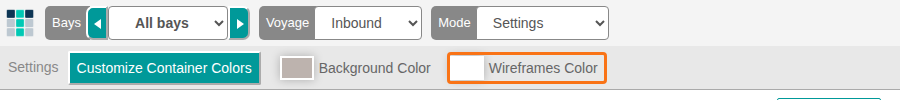 3D Settings mode with the Wireframes Color box under the menu bar