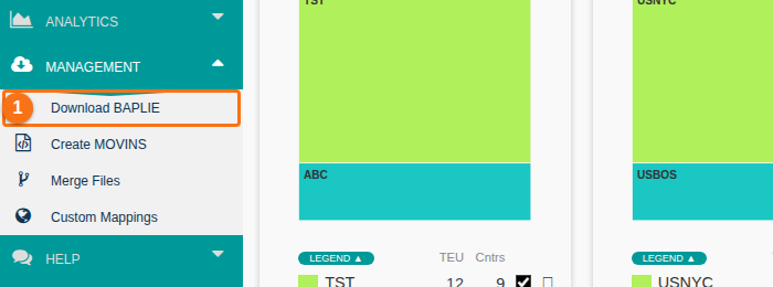 Management section of the Function Menu with the Download BAPLIE option highlighted