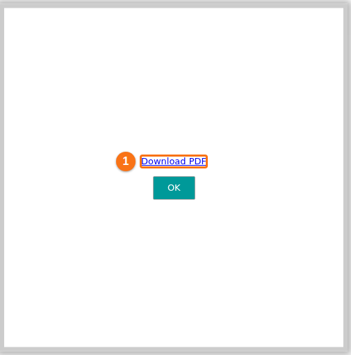 The Bay Plan window with the Download PDF link and the OK button once the PDF is ready
